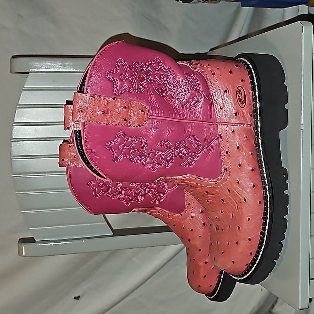 Roper pink Ostrich boots